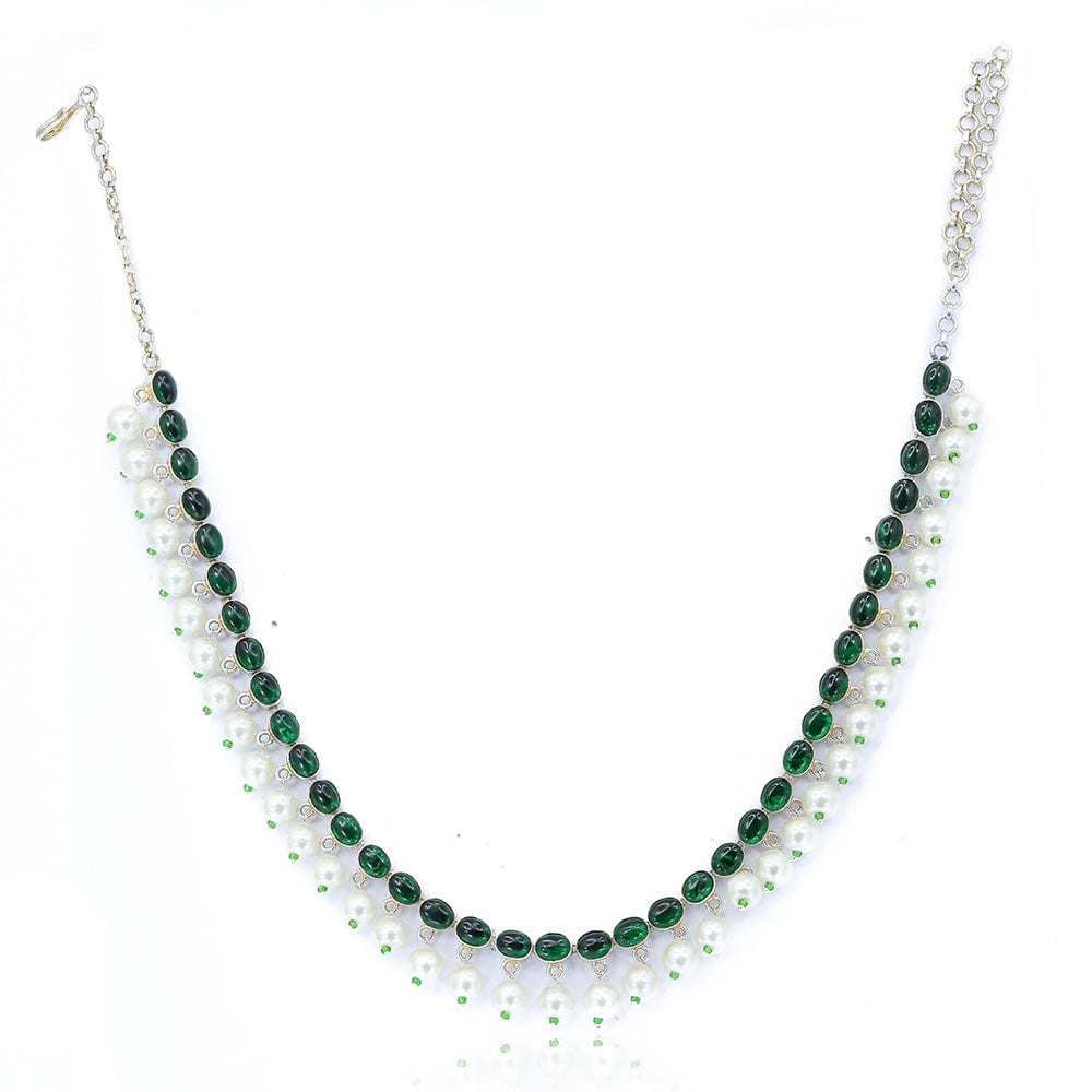 Gold Plated Green Spinel Necklace Necklaces - By Unniyarcha - Original Manufacturers of Silver Jewelry, Gold Plated Jewellery, Fashion Jewellery and Personalized Soul Bands and Personalized Jewelry
