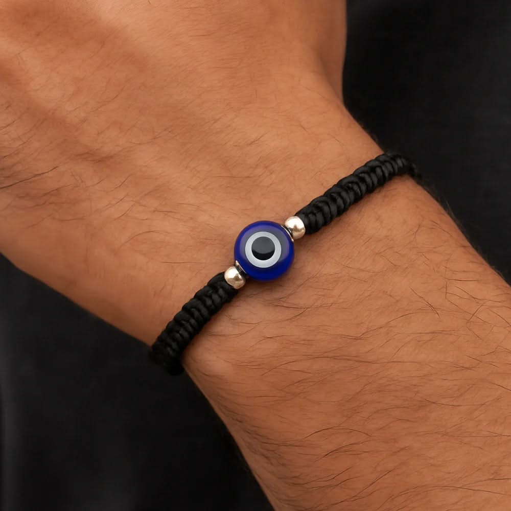 925 Sterling Silver Evil Eye Couple Bracelet Set