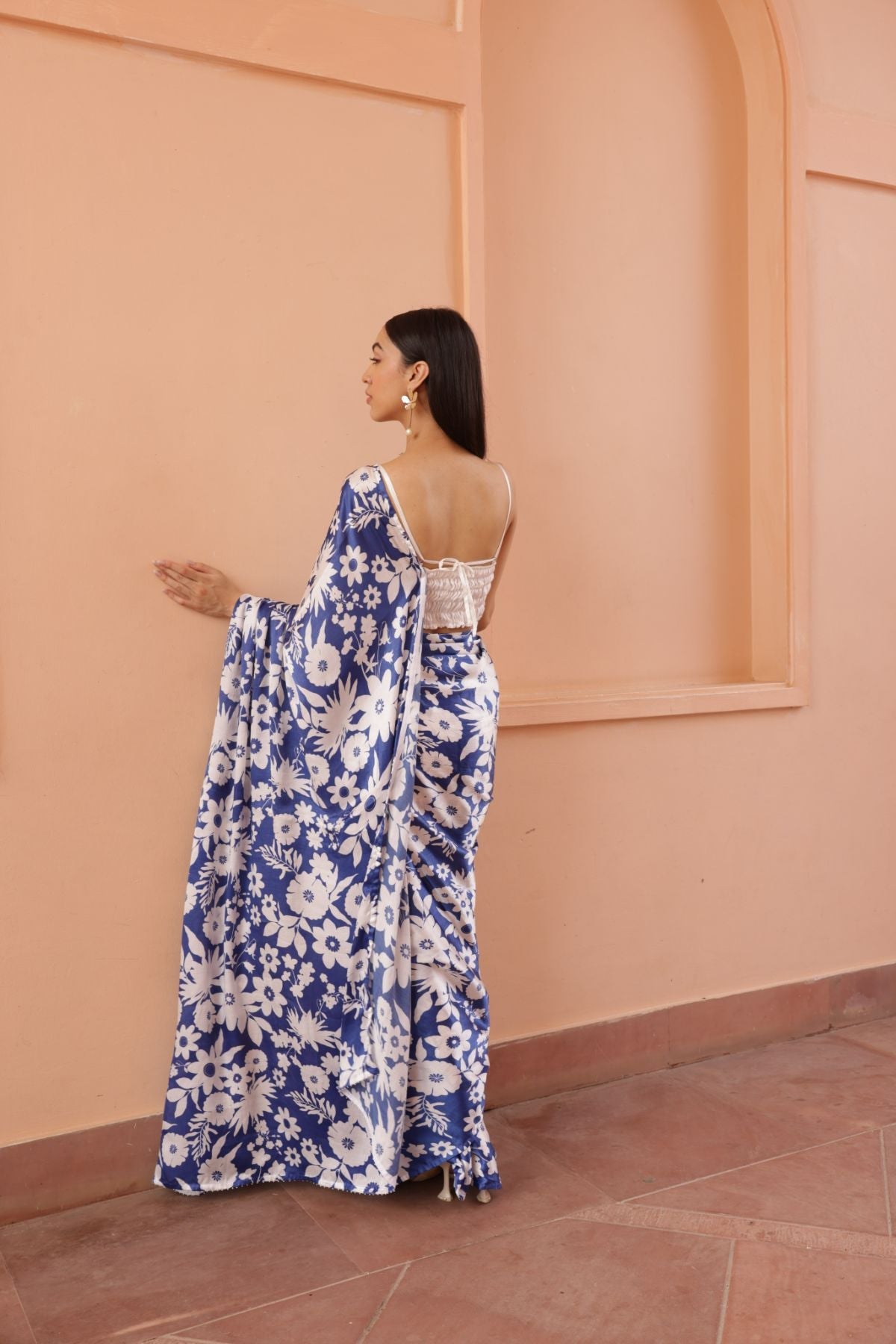 Rhythm Saree & Blouse - Oasis Blue Print (Set of 2)