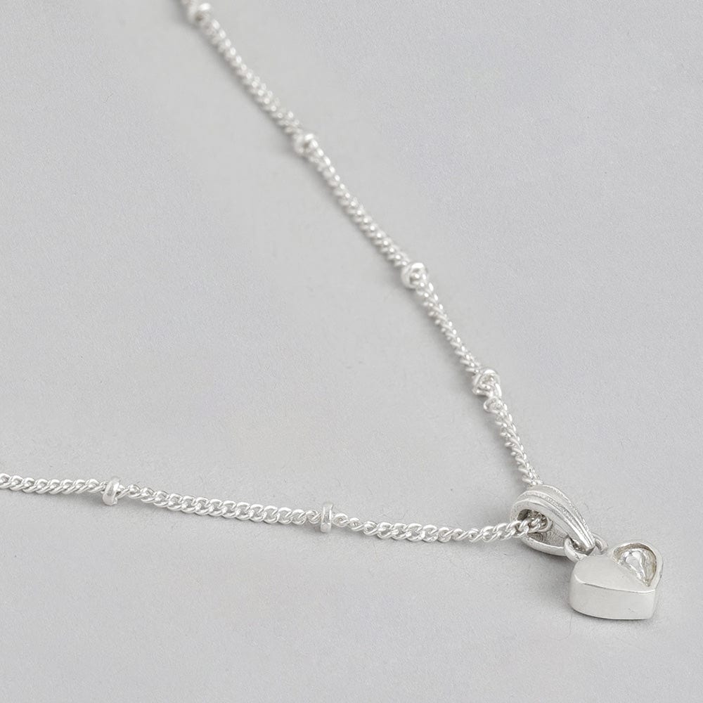 92.5 Silver Kundan heart Necklace