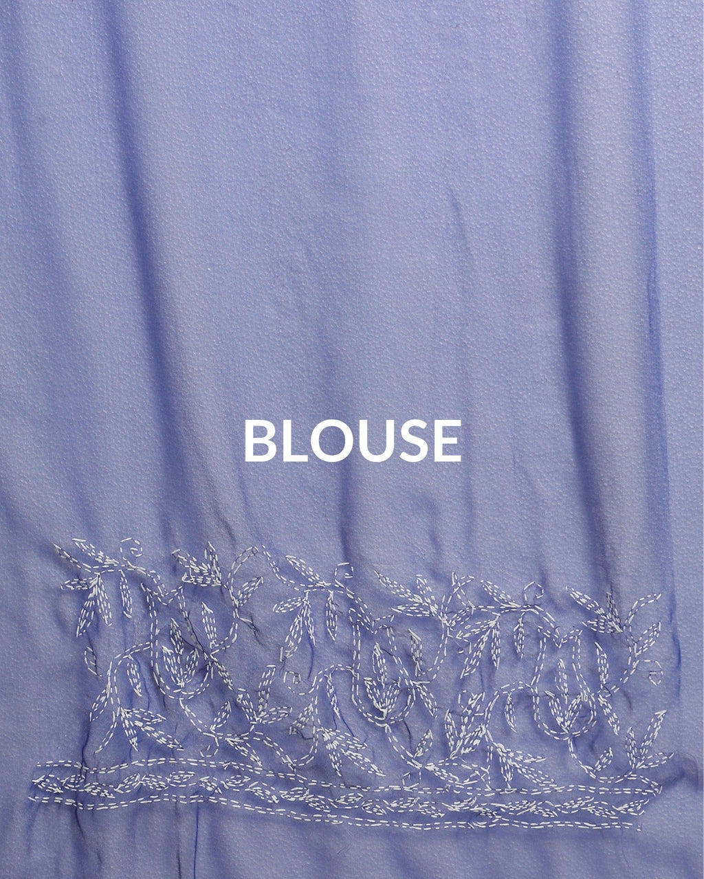 Georgette Handcrafted Tepchi work Blue Saree-Indiehaat