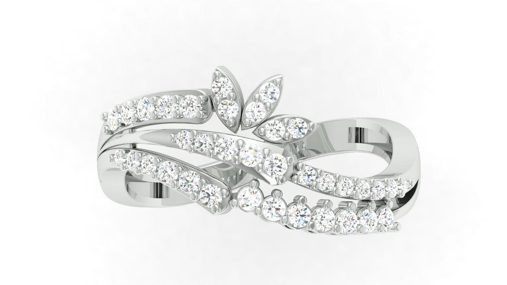 92.5 silver zircon mystic flow ring