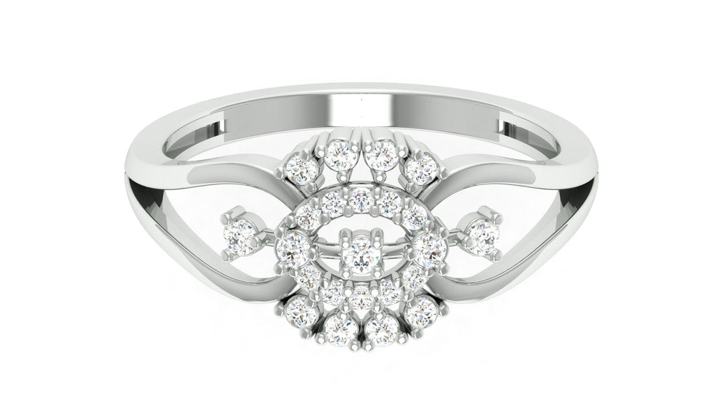 92.5 silver zircon swirl ring