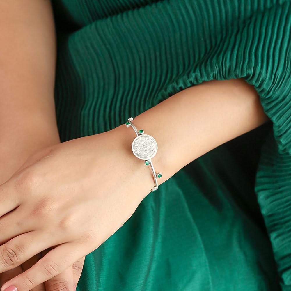 Lakshmi 999 Silver Lakshmi Cuff