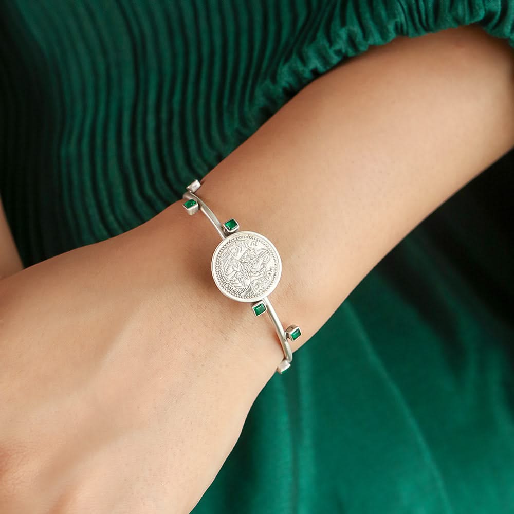 Lakshmi 999 Silver Lakshmi Cuff