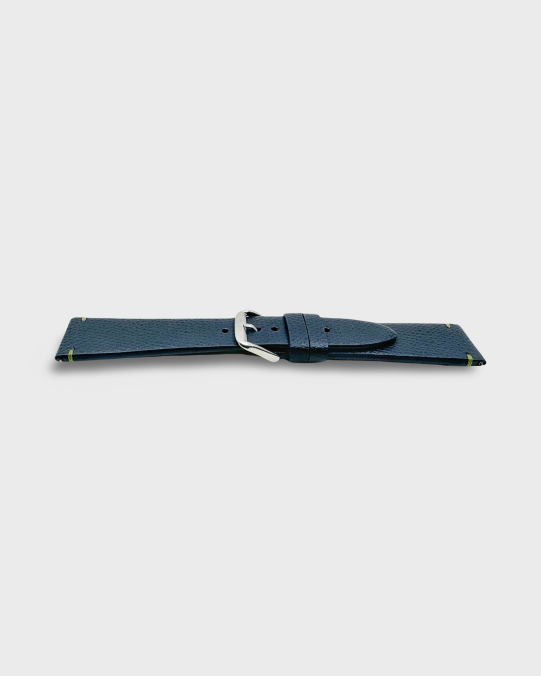MIDNIGHT NAVY IN OLIVE STITCH__INTRO STRAP - FOR QUARTZ, MECHANICAL & SMART WATCHES [Duo Stitch in Italian Epsom Leather] HEllO