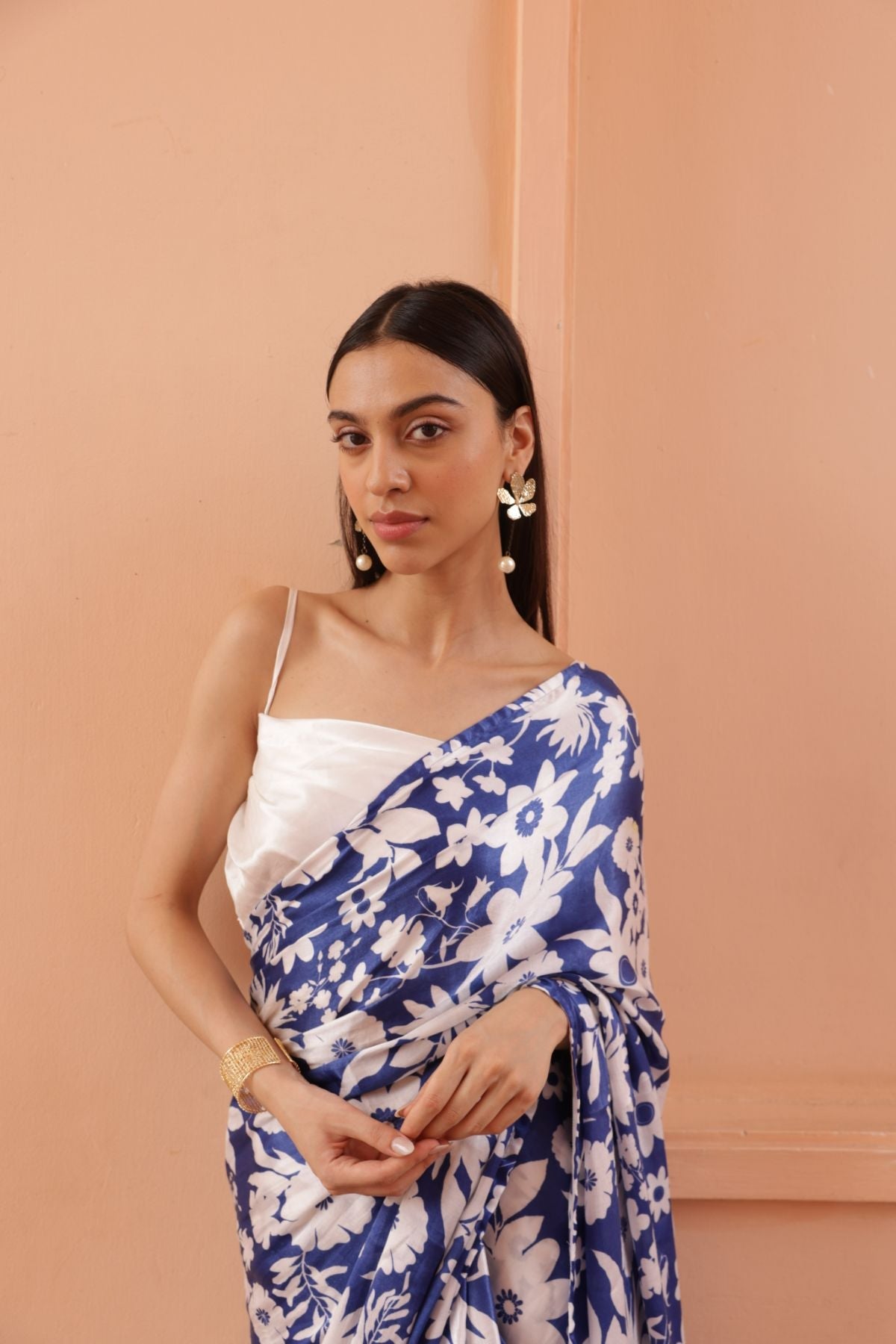 Rhythm Saree & Blouse - Oasis Blue Print (Set of 2)