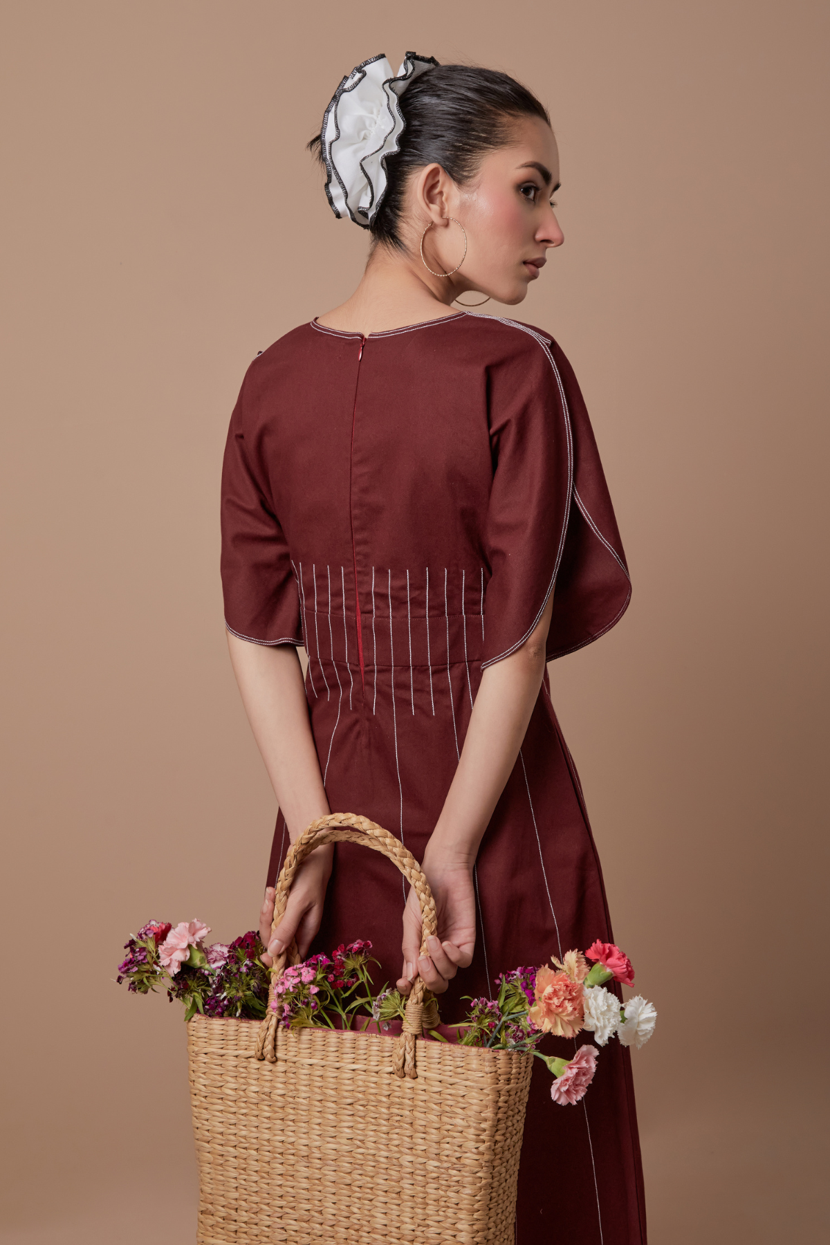 Maroon Sole Dress