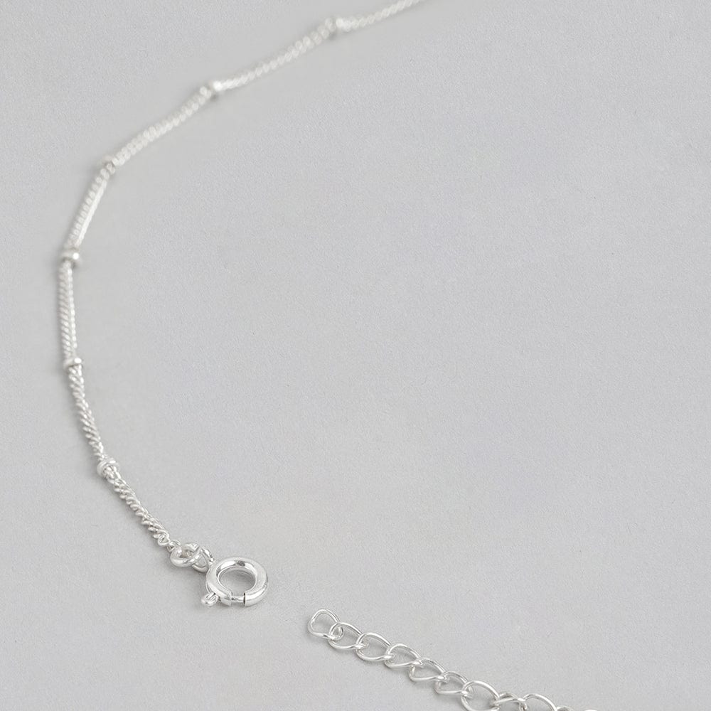 92.5 Silver Kundan heart Necklace