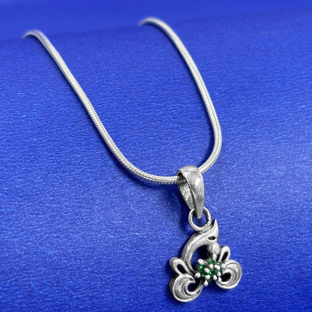 92.5 Sterling Silver Ganesha Charm Pendant and Chain