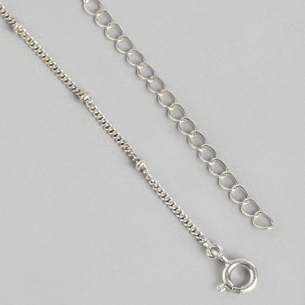 92.5 Silver White Kundan Chakra Necklace