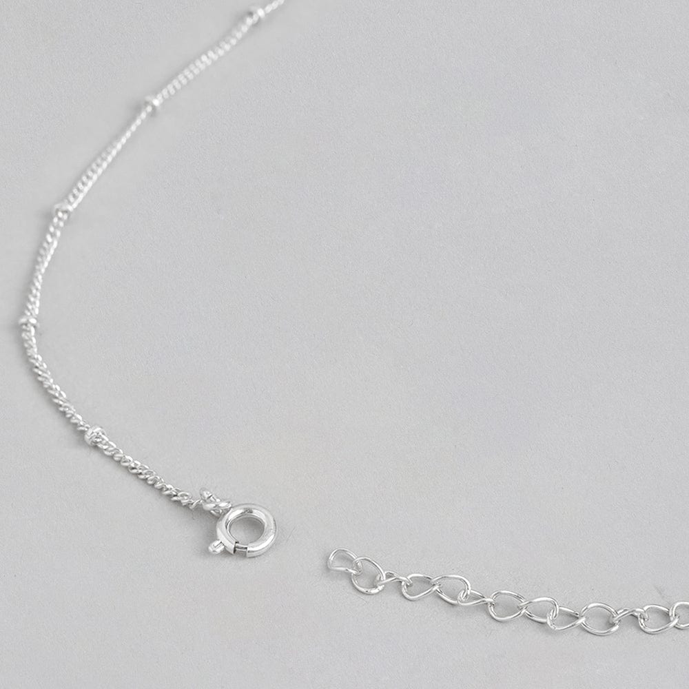 92.5 Silver Blue Spiral Necklace
