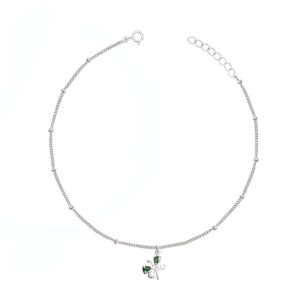 92.5 Single  Sterling Silver Butterfly charm anklet