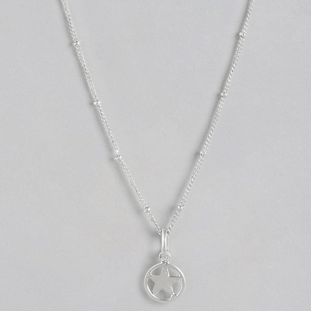 92.5 Silver Star loop Necklace