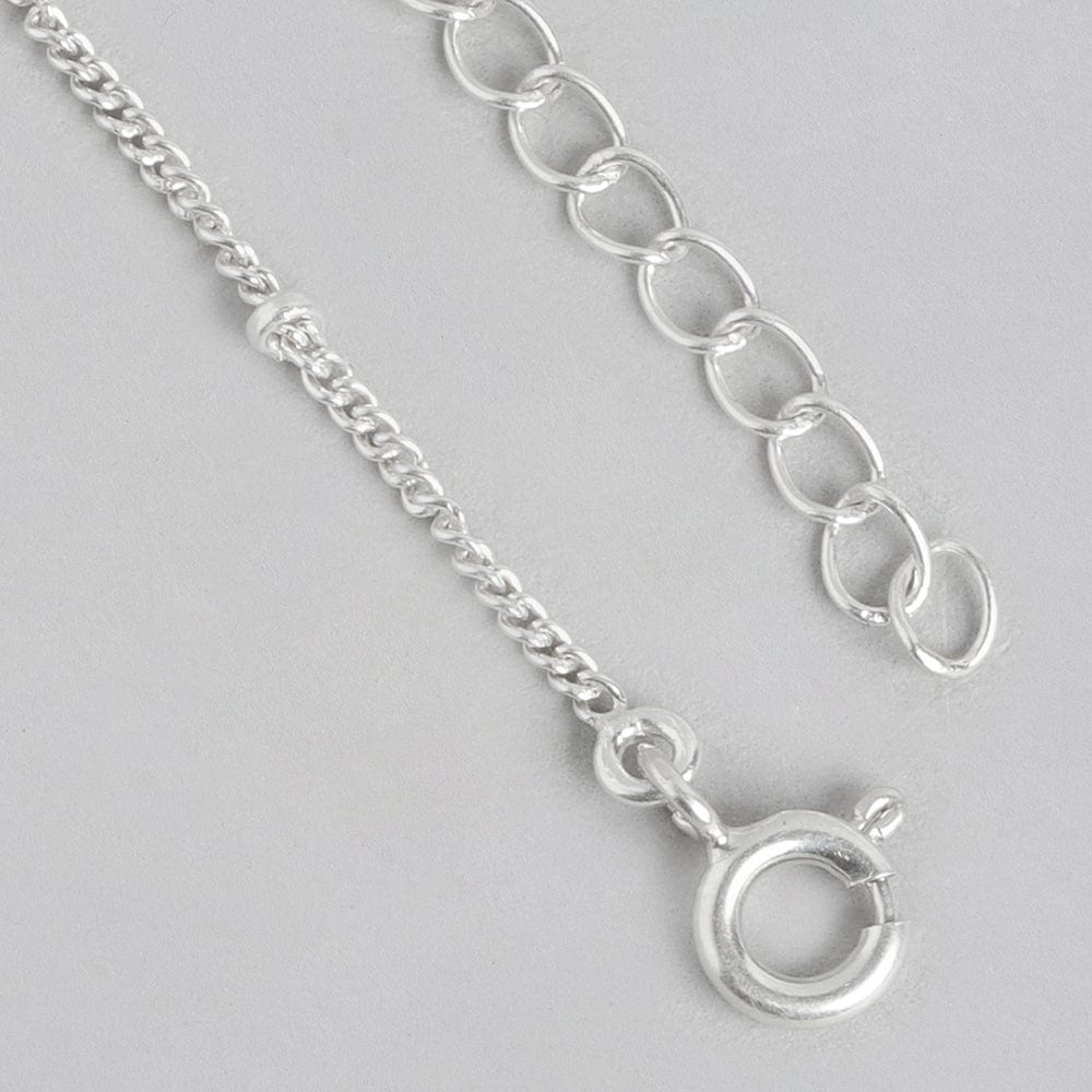 92.5 Silver White Kundan sacred lotus Necklace