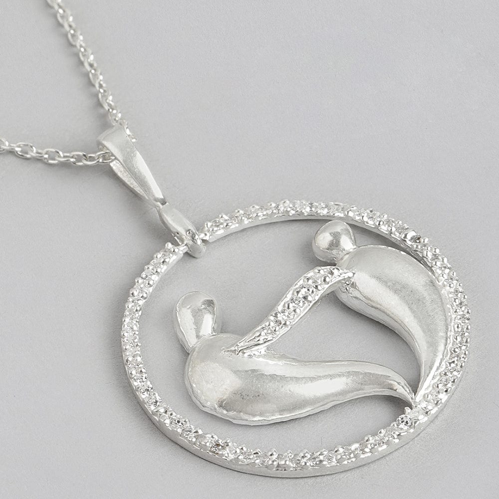 silver love birds necklace