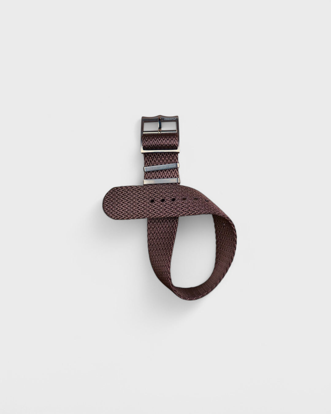 Sandbar Shark__nylon SharkTooth NATO watch straps in Brown Color 18mm to 24mm 100% Vegan