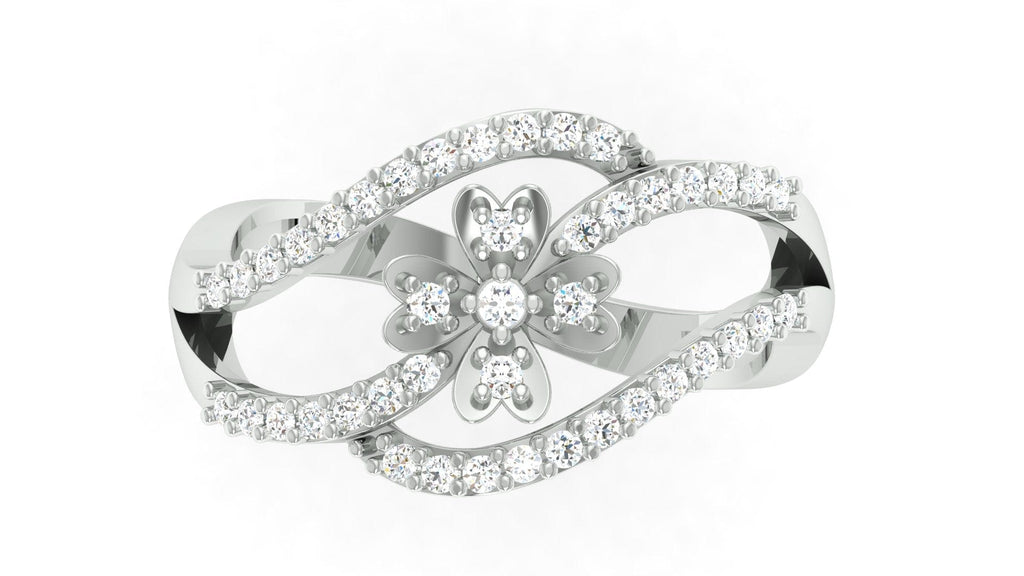92.5 silver zircon swirl ring