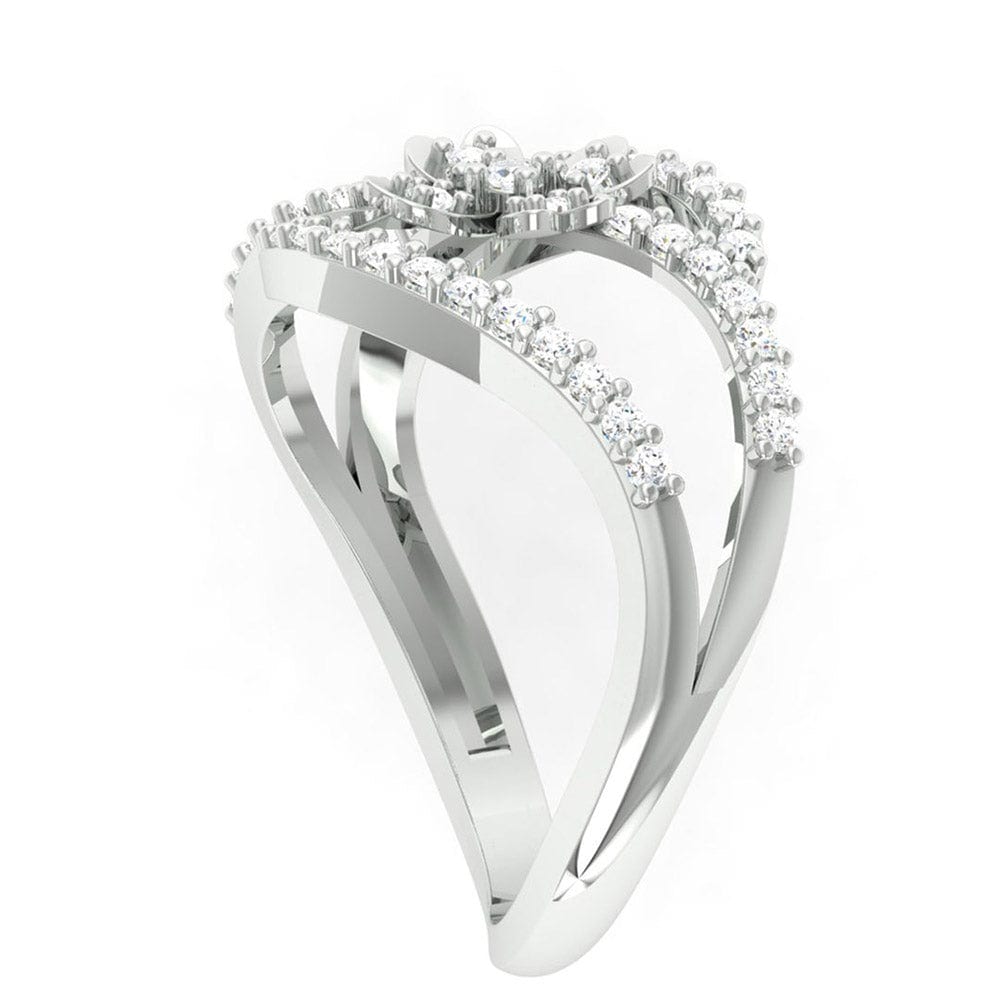 92.5 silver zircon swirl ring