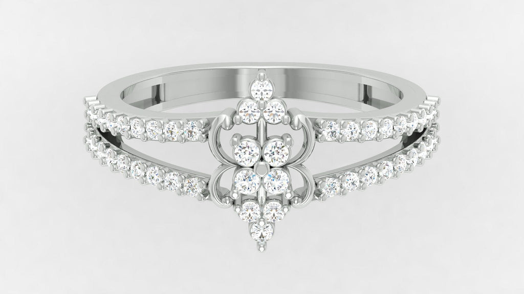 92.5 silver zircon sleek ring