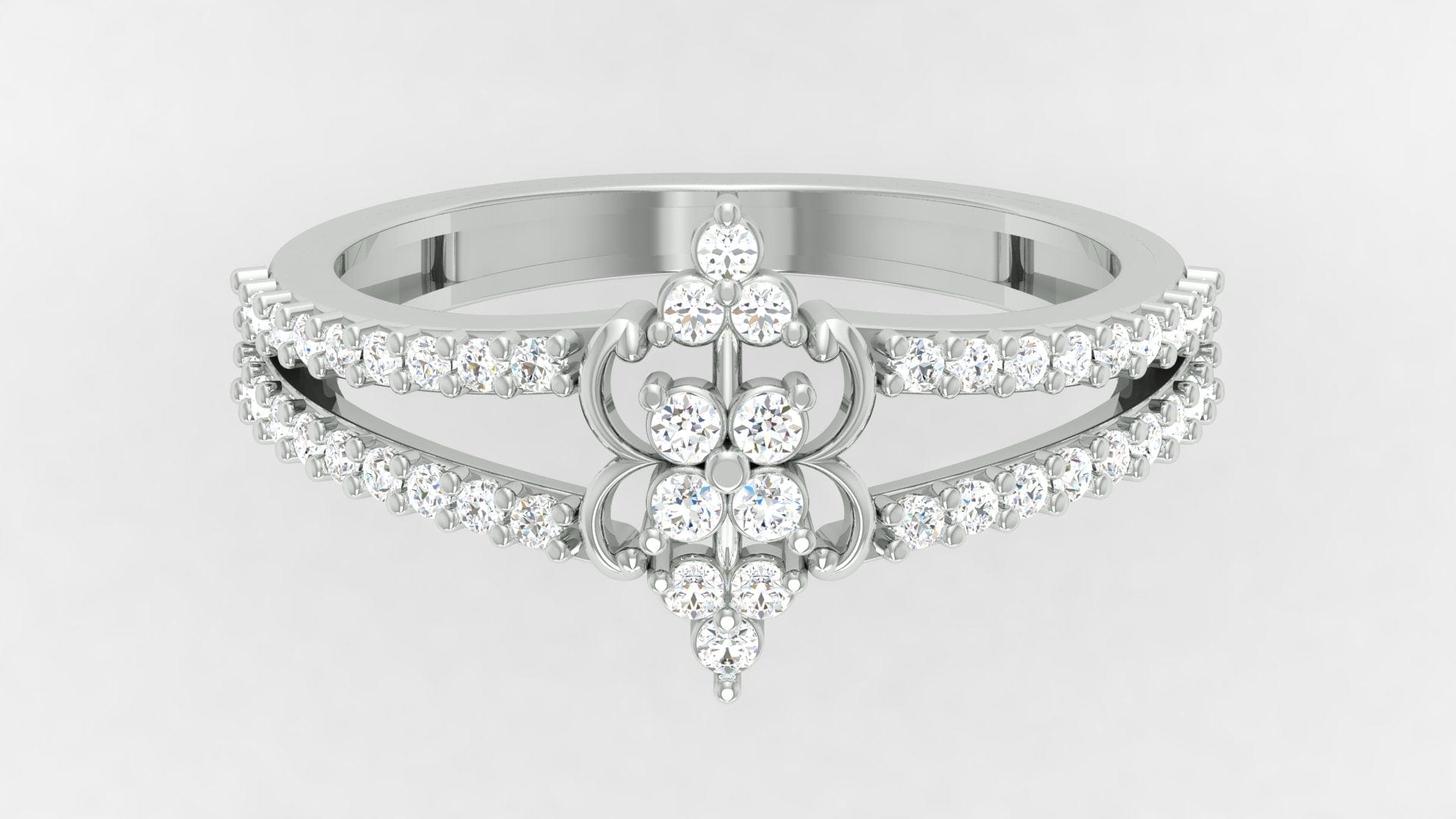 92.5 silver zircon sleek ring
