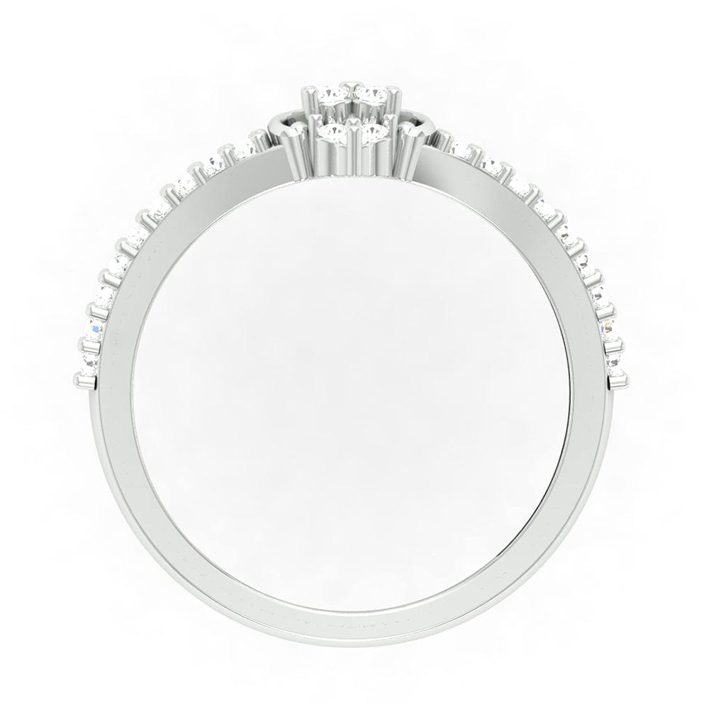 92.5 silver zircon sleek ring