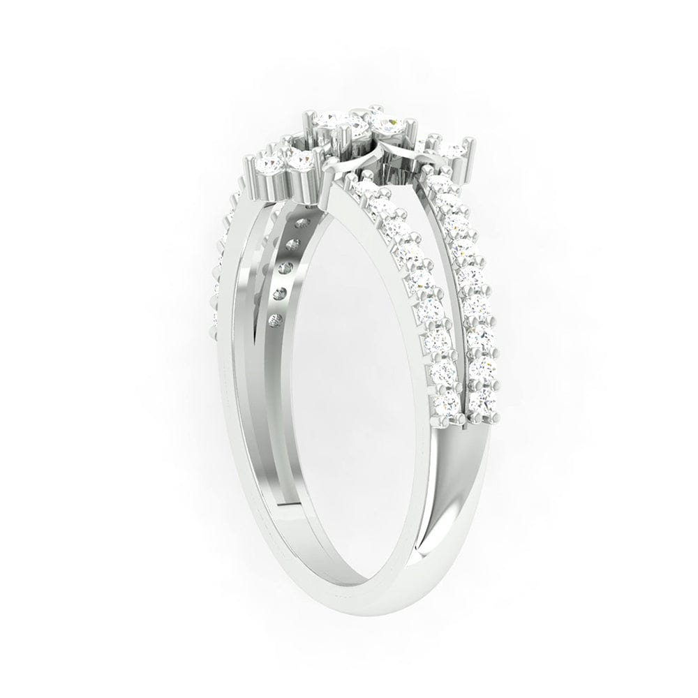 92.5 silver zircon sleek ring