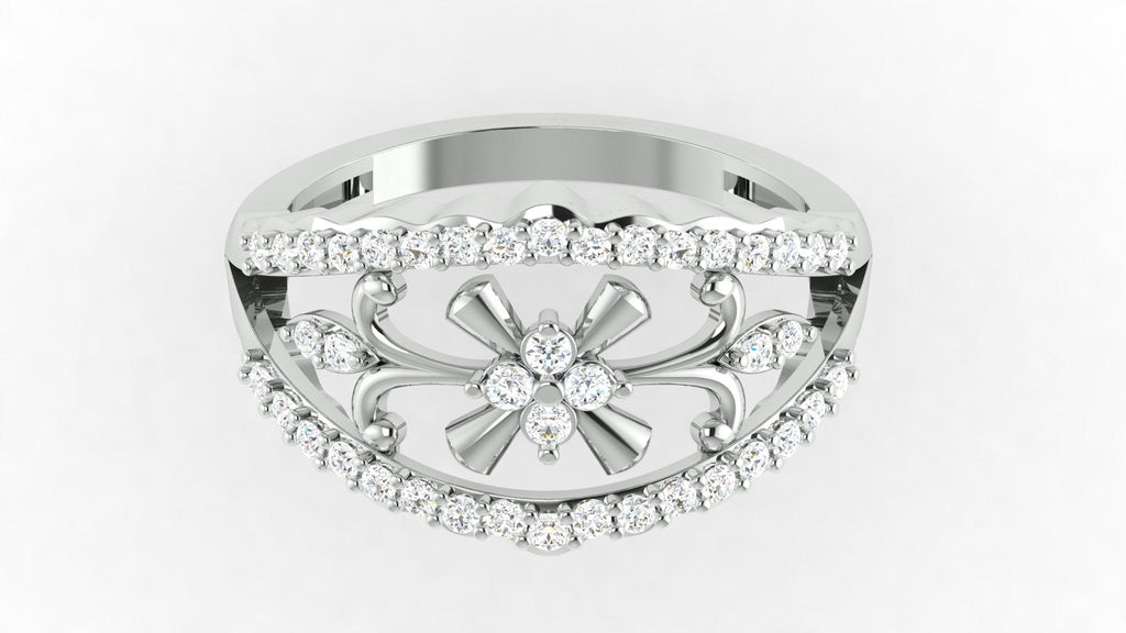 92.5 silver zircon majestic ring