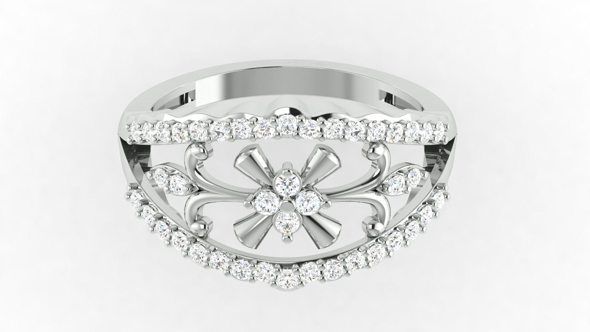 92.5 silver zircon majestic ring
