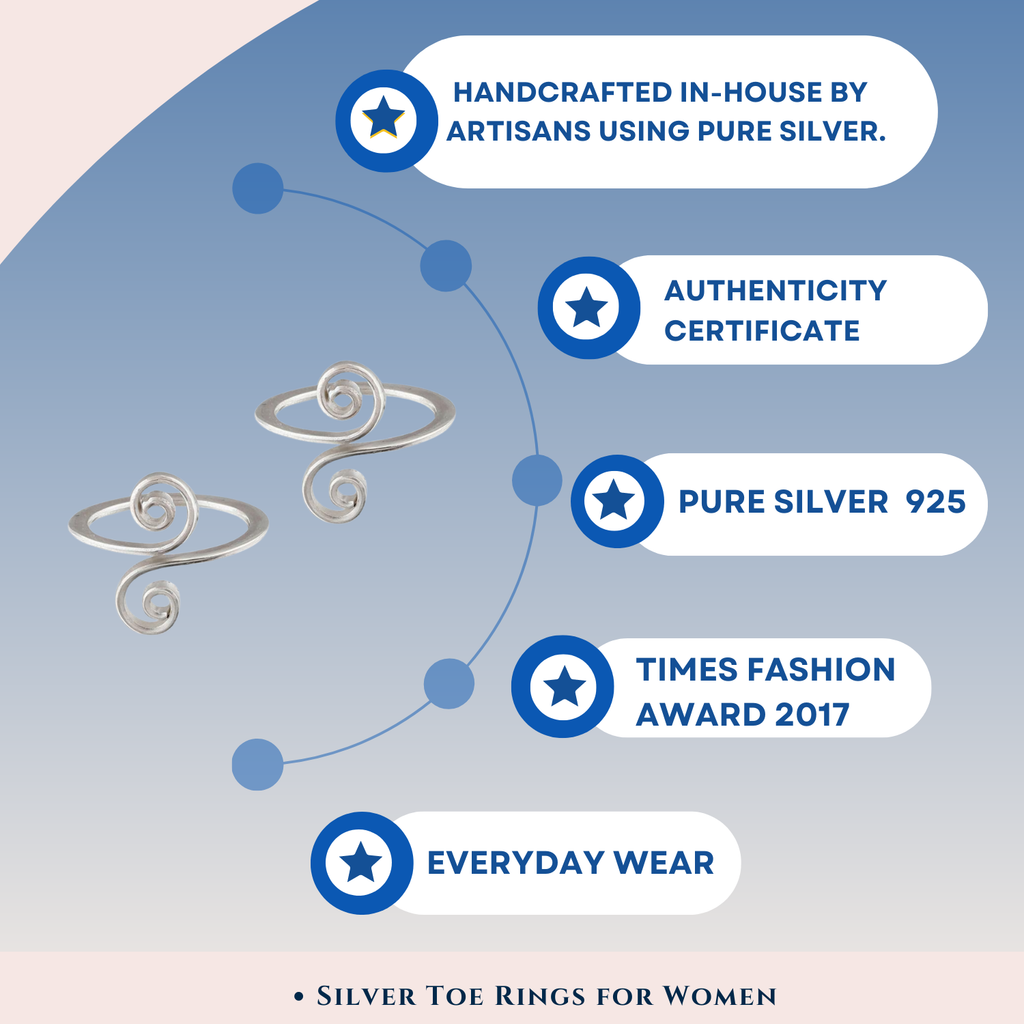 Double Wired Sterling Silver Toe Ring Toe Rings - By Unniyarcha - Original Manufacturers of Silver Jewelry, Gold Plated Jewellery, Fashion Jewellery and Personalized Soul Bands and Personalized Jewelry