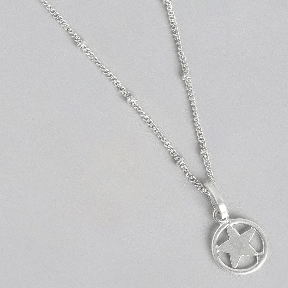 92.5 Silver Star loop Necklace