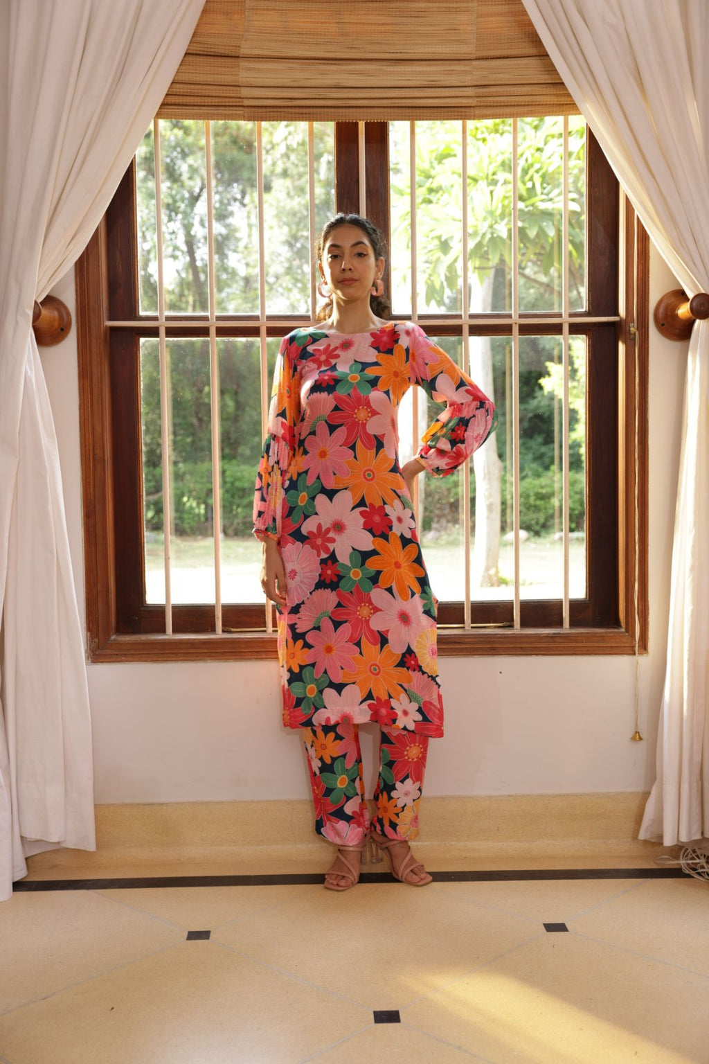 Iris Pants - Mosaic Pink Print
