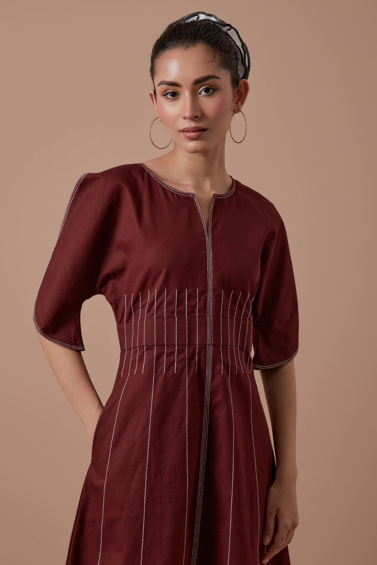 Maroon Sole Dress