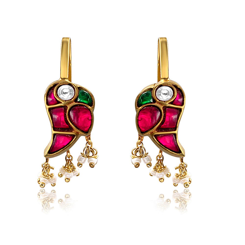Mithu Silver 24k Gold Plated Clip on Bugadi/Earcuff