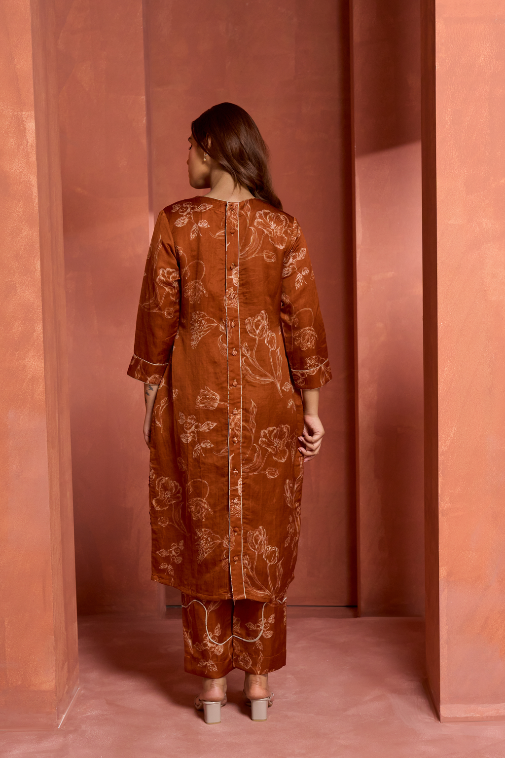 Tangerine Kurta Set