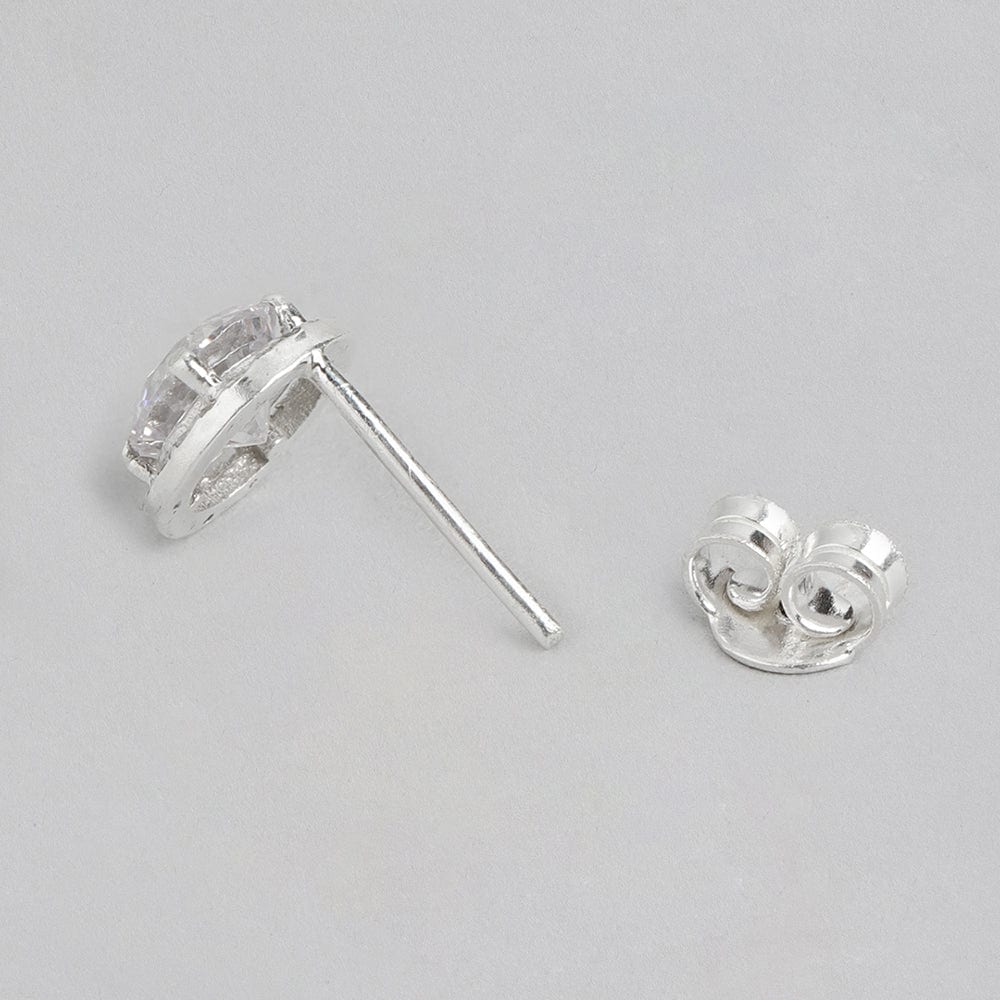 92.5 Silver Whirl Stud Earrings