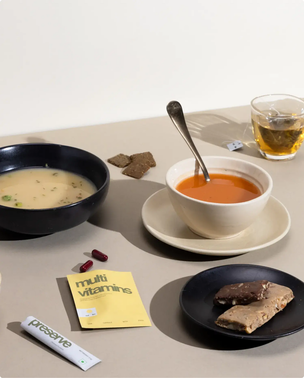 Outlive 5-Day Program – A balanced nutrition plan with wholesome soups and snacks to support detox, digestion, and weight management.