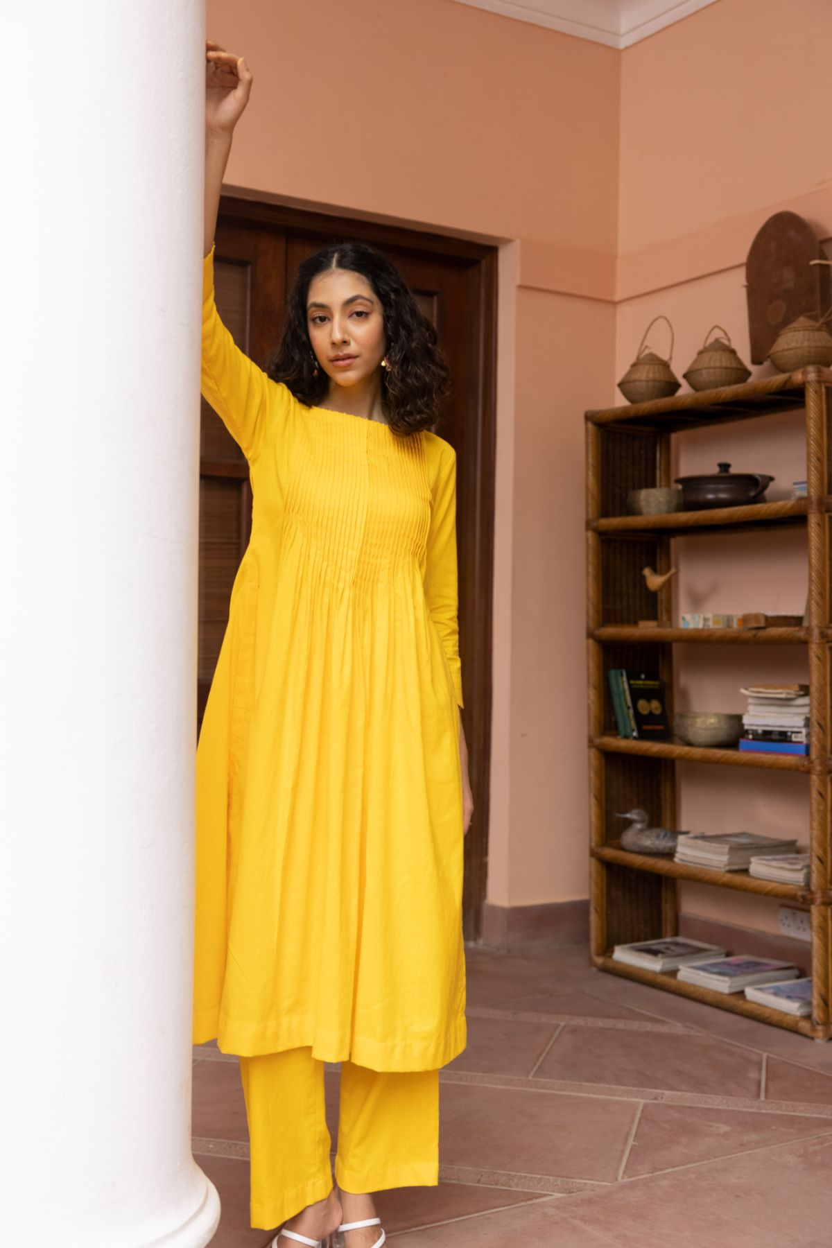 Santorini Kurta Set - Yellow (Set of 2)