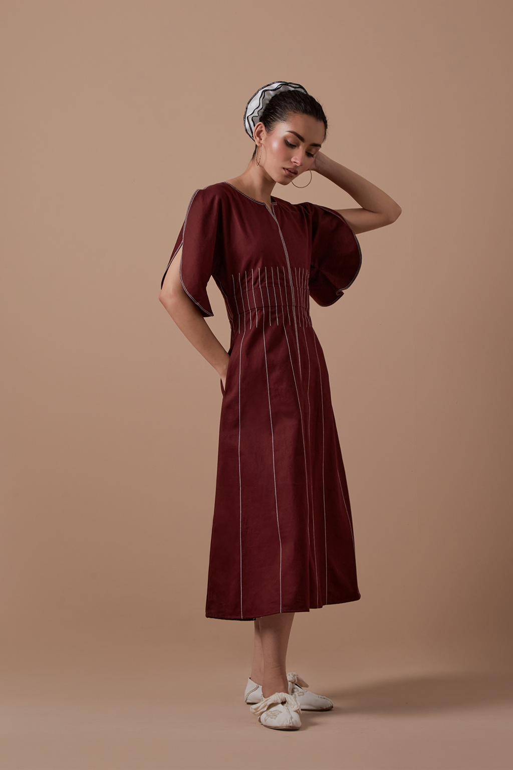 Maroon Sole Dress