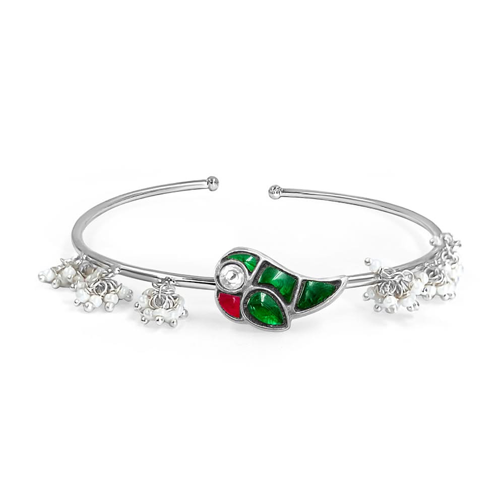 Mithu Silver Cuff with pearls