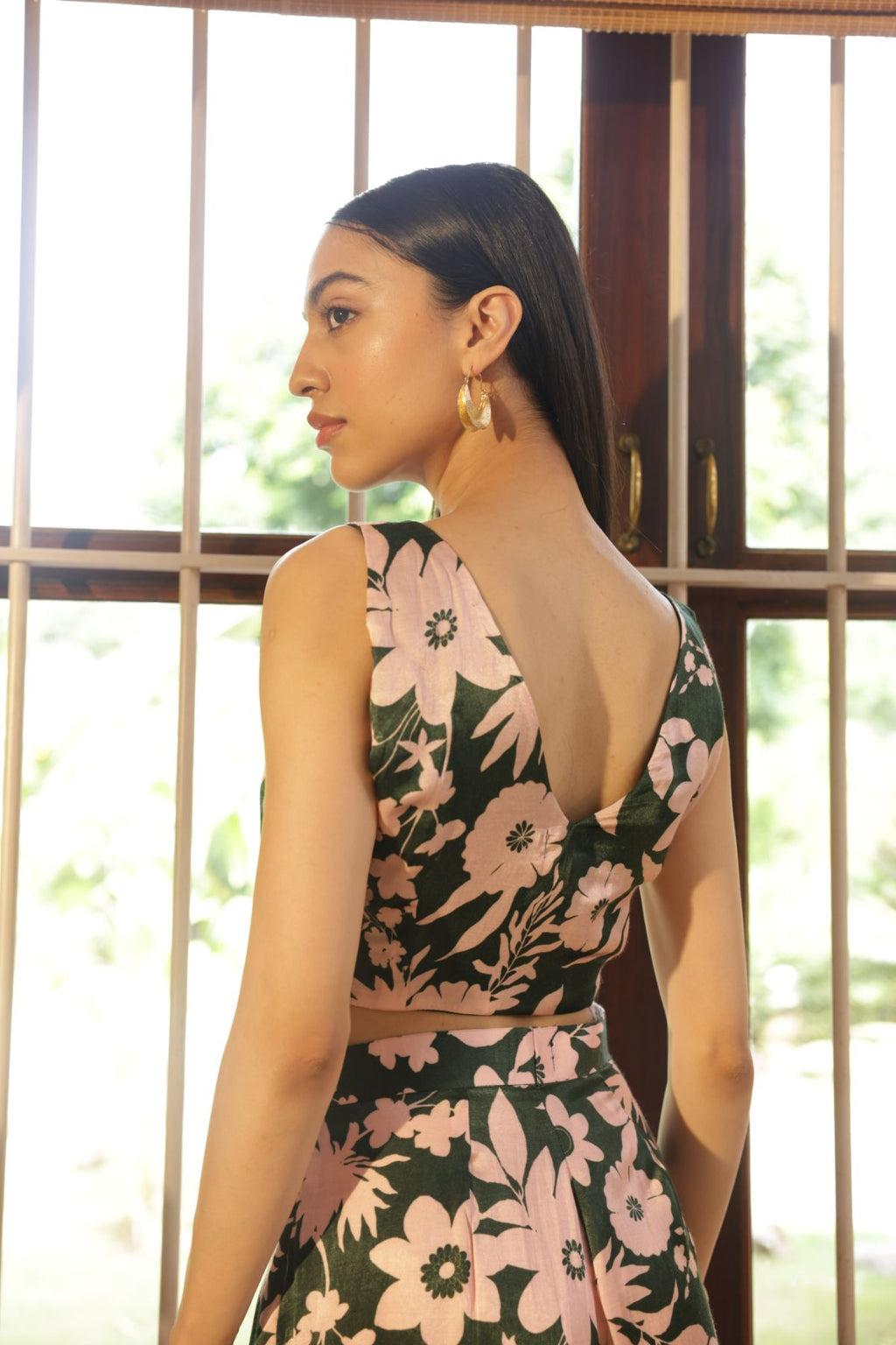 Masai Crop top - Oasis Green Print