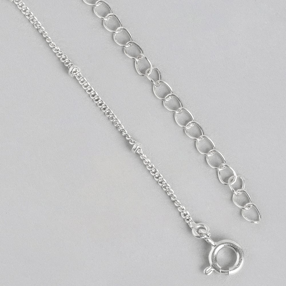 92.5 Silver White Spiral Necklace