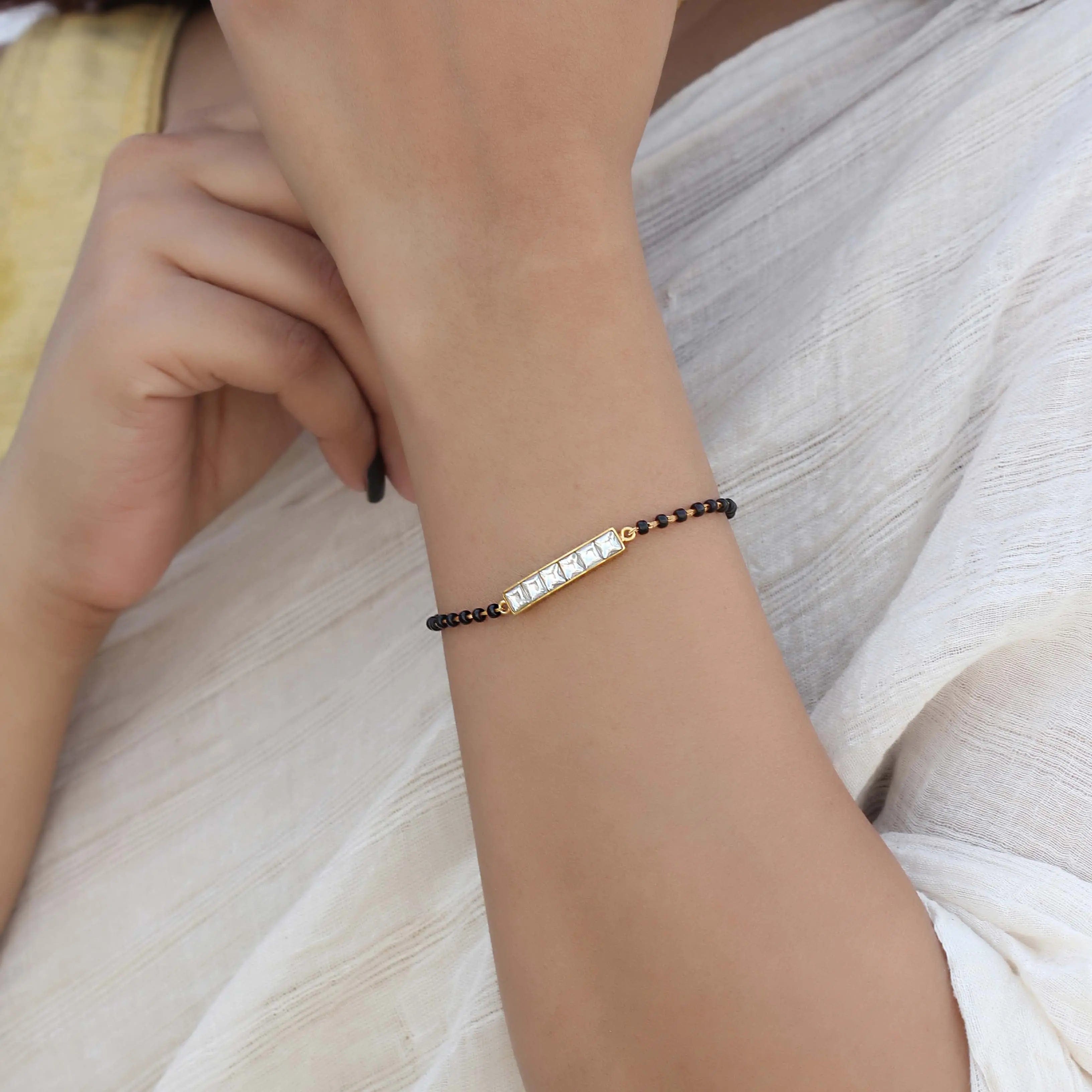 6 Stone Luck Mangalsutra Bracelet