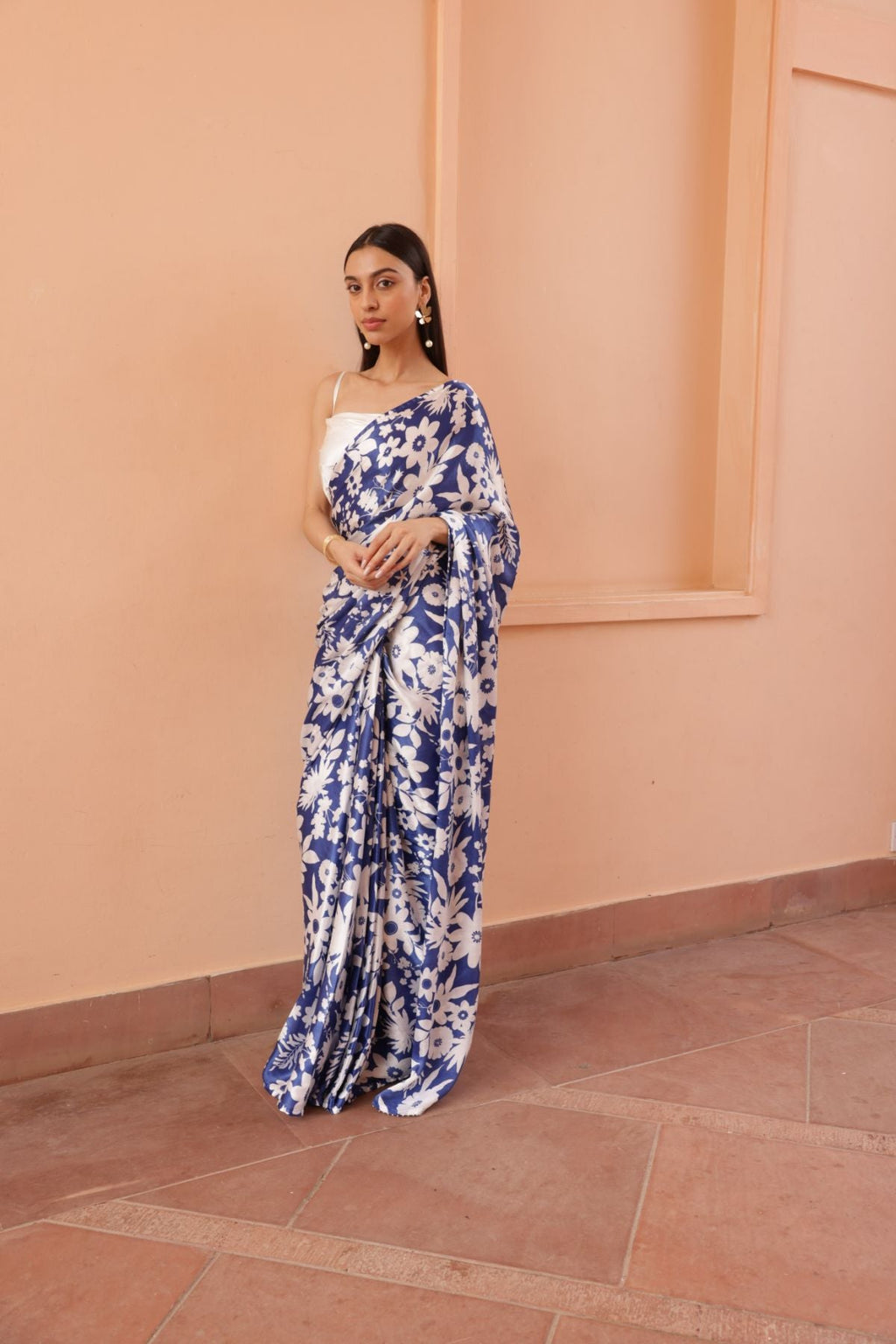 Rhythm Saree & Blouse - Oasis Blue Print (Set of 2)