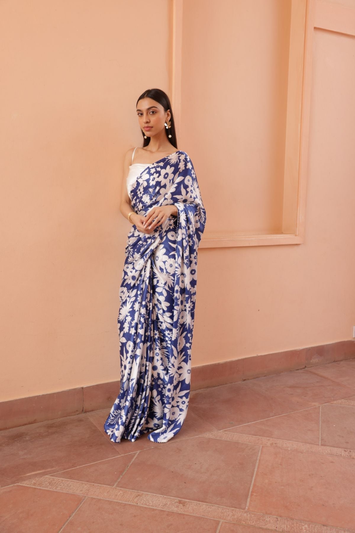 Rhythm Saree & Blouse - Oasis Blue Print (Set of 2)
