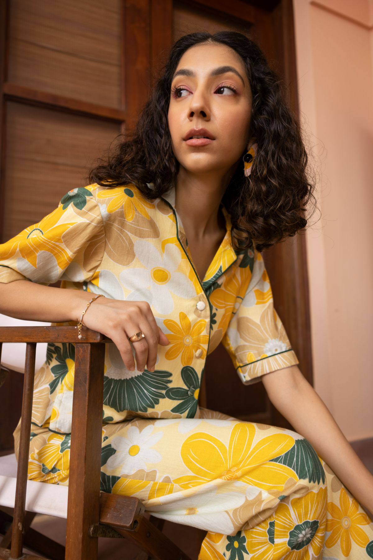 Samui Shirt - Mosaic Yellow Print