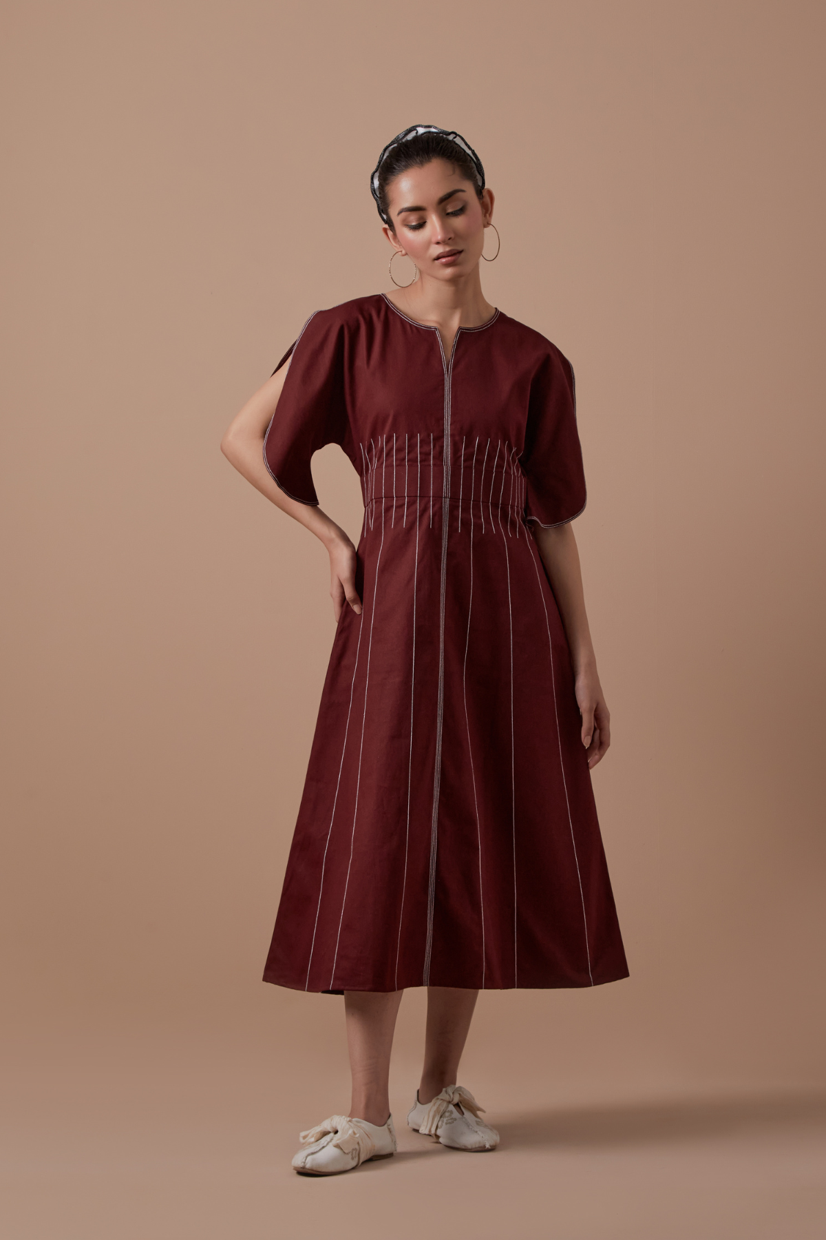 Maroon Sole Dress