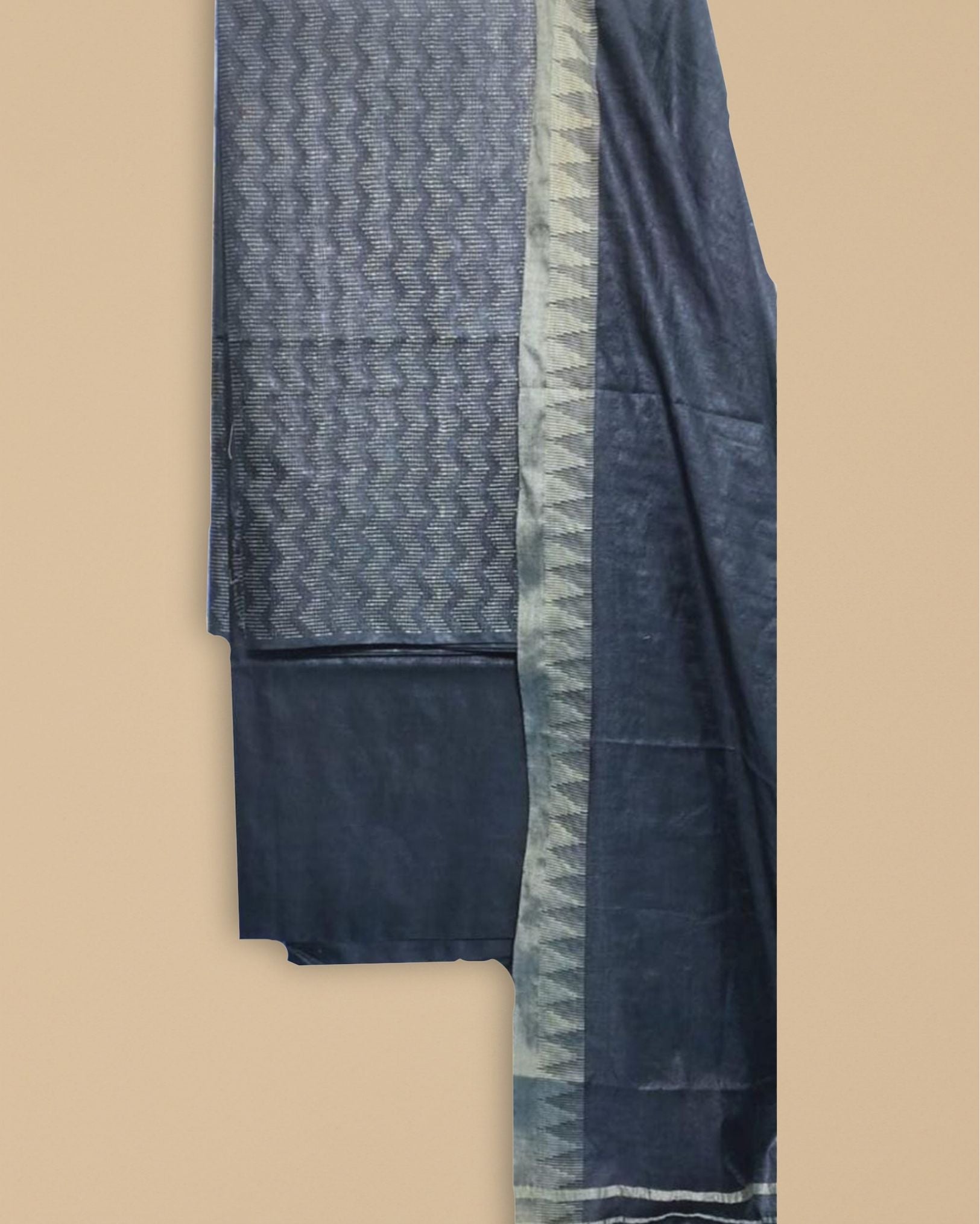 Katan Silk Beautiful Handcrafted Black Suit