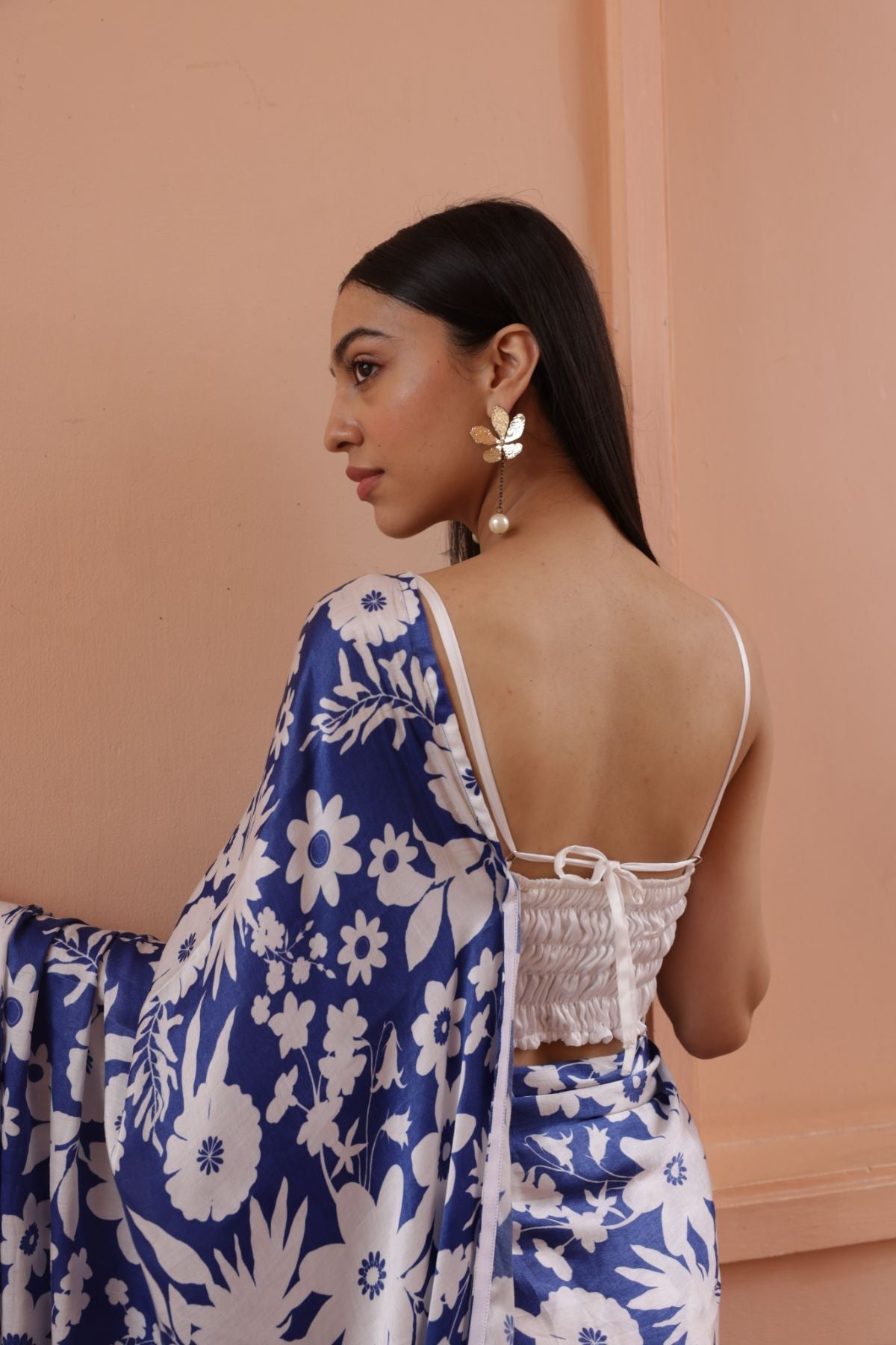 Rhythm Saree & Blouse - Oasis Blue Print (Set of 2)