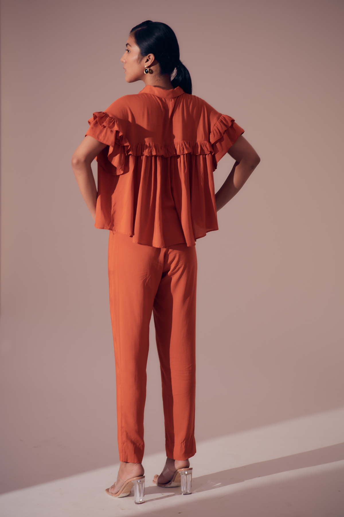 Leo Co-Ord set - Sunset Orange (Set of 2)